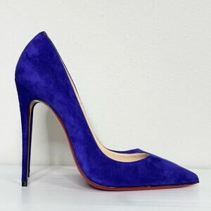 NEW CHRISTIAN LOUBOUTIN So Kate 120 Purple Suede Heels EU 39